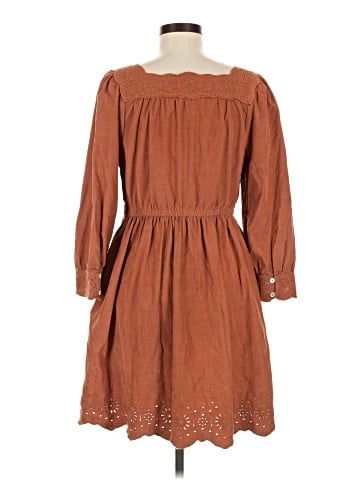 Madewell Embroidered Corduroy Square-Neck Mini Dress (view 2)