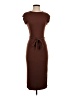 Alya Solid Brown Cocktail Dress Size S - photo 1