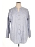 Unbranded 100% Polyester Blue Long Sleeve Blouse Size 1X - photo 1