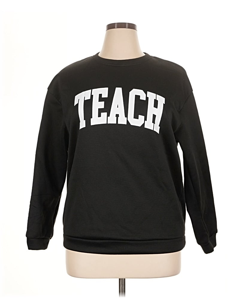 Pre-owned Shein Sweatshirt In Black