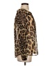 Banana Republic 100% Polyester Animal Print Brown Long Sleeve Blouse Size S - photo 4