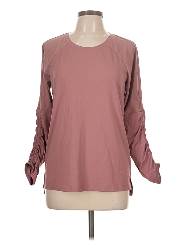 Pre-owned Fabletics 3/4 Sleeve T-shirt In Pink