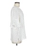 Ann Taylor LOFT 100% Polyester Polka Dots Ivory Short Sleeve Blouse Size M - photo 4