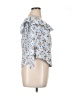 No Comment 100% Cotton Blue 3/4 Sleeve Blouse Size XL - photo 4