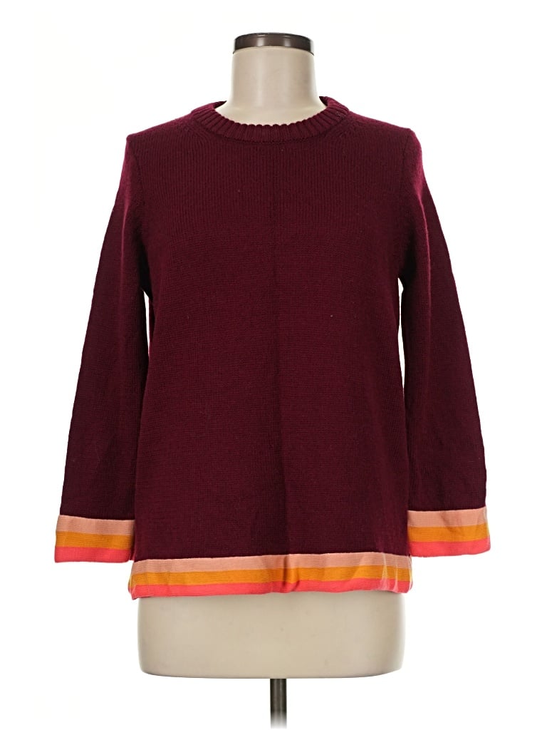 Pre-owned Jcrew Pullover Sweater In Burgundy