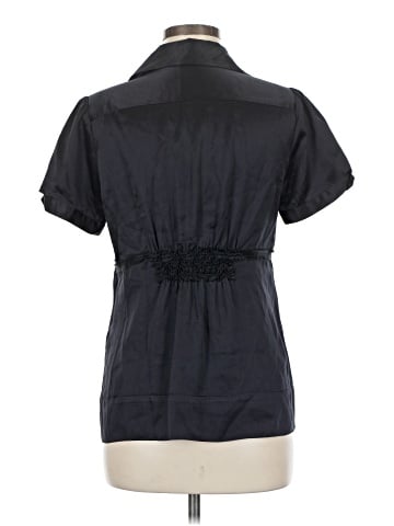 BCBGMAXAZRIA Short Sleeve Silk Top (view 2)