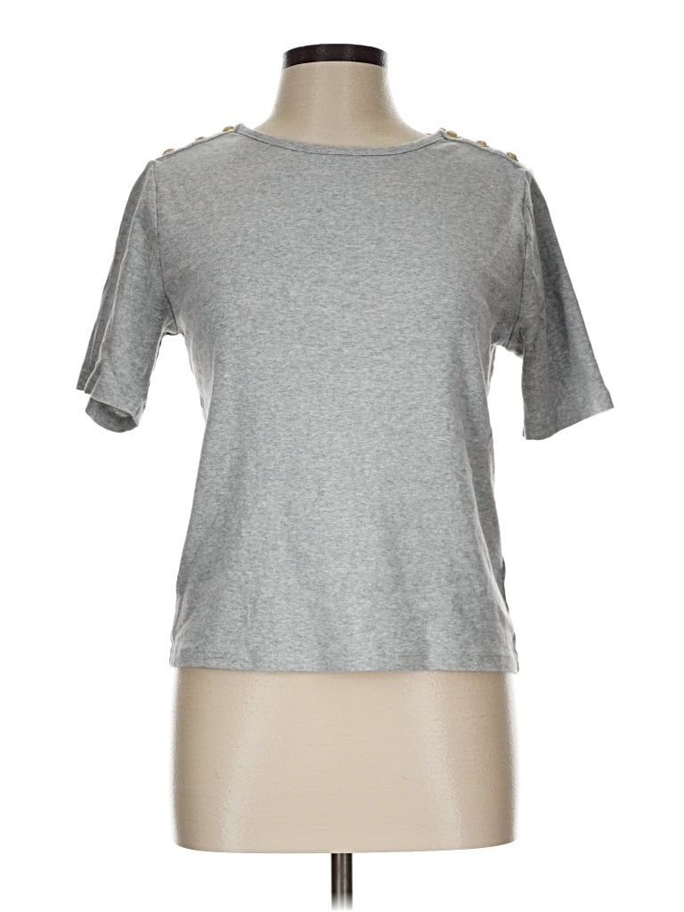 Pre-owned Jcrew Short Sleeve T-shirt In Gray
