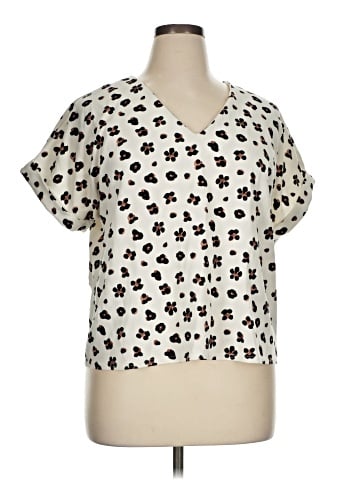 MELLODAY Short Sleeve Blouse (view 1)