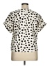 MELLODAY Animal Print Ivory Short Sleeve Blouse Size XL - photo 2