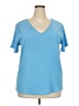 Absolutely Famous Blue Short Sleeve Top Size 2X - photo 1