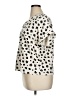 MELLODAY Animal Print Ivory Short Sleeve Blouse Size XL - photo 5