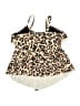 B2Prity Animal Print Brown Swimsuit Top Size 18 - photo 2