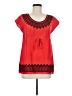 Peter Nygard Red Short Sleeve Blouse Size 8 - photo 1