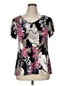 Cathy Black Short Sleeve Blouse Size XL - photo 1