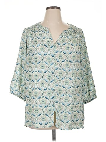 Rose + Olive 3/4 Sleeve Blouse (view 1)