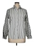 Chico's Stripes Silver Long Sleeve Button-Down Shirt Size XL (3) - photo 1