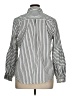 Chico's Stripes Silver Long Sleeve Button-Down Shirt Size XL (3) - photo 2