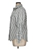 Chico's Stripes Silver Long Sleeve Button-Down Shirt Size XL (3) - photo 5