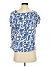 Ann Taylor 100% Polyester Blue Short Sleeve Blouse Size S - photo 1