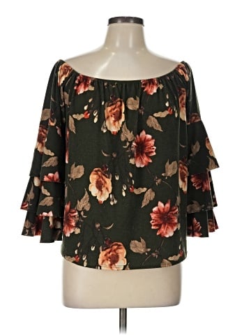 Peach Love 3/4 Sleeve Blouse (view 1)