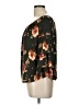 Peach Love Floral Green Black 3/4 Sleeve Blouse Size L - photo 5