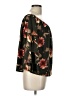 Peach Love Floral Green Black 3/4 Sleeve Blouse Size L - photo 4