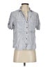 Universal Thread Stripes Blue Short Sleeve Blouse Size XS - photo 1