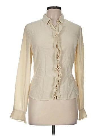 Laura Ashley Long Sleeve Silk Top (view 1)