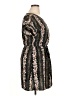 Blush 100% Polyester Print Black Casual Dress Size XL - photo 4