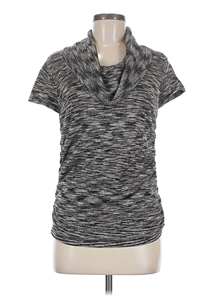 Pre-owned Apt. 9 Short Sleeve Top Gray Cowl Neck Tops