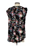 Pleione Floral Black Short Sleeve Blouse Size S - photo 2
