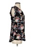 Pleione Floral Black Short Sleeve Blouse Size S - photo 4