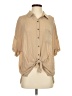 Splendid 100% Viscose Tan Short Sleeve Blouse Size S - photo 1