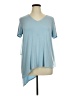 Lisa Rinna Blue Short Sleeve Top Size XL - photo 1