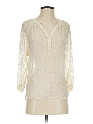 Rebecca Taylor 3/4 Sleeve Silk Top (view 1)