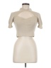 Assorted Brands Ivory Short Sleeve Turtleneck Size M - photo 1