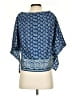 J. McLaughlin 100% Acetate Blue 3/4 Sleeve Blouse Size 4 - photo 2