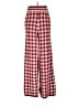 Happily Grey 100% Polyester Checkered-gingham Red Casual Pants Size M - photo 1