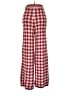 Happily Grey 100% Polyester Checkered-gingham Red Casual Pants Size M - photo 2