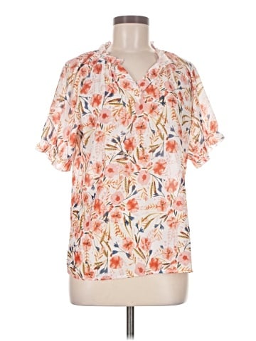 Allegra K Short Sleeve Blouse (view 1)