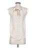 LC Lauren Conrad 100% Polyester Ivory Sleeveless Blouse Size XS - photo 2