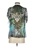 Unity World Wear 100% Polyester Teal Green Short Sleeve Blouse Size S - photo 2