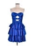 Unbranded 100% Polyester Blue Cocktail Dress Size M - photo 1