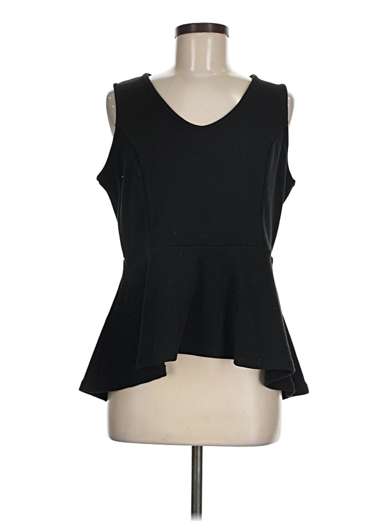 Pre-owned Elle Sleeveless Top Black Sweetheart Neckline Tops