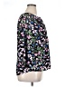 Adrienne Vittadini Floral Black 3/4 Sleeve Blouse Size XL - photo 4