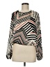 Pleione 100% Polyester Ivory Black Long Sleeve Blouse Size M - photo 1