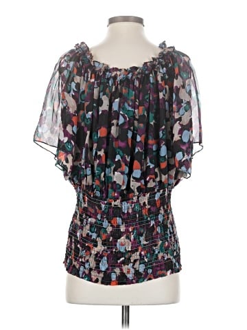 Catherine Malandrino Short Sleeve Silk Top (view 2)