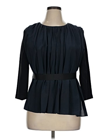 HD in Paris 3/4 Sleeve Silk Top (view 1)