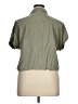 Thread & Supply Solid Green Short Sleeve Blouse Size XL - photo 2