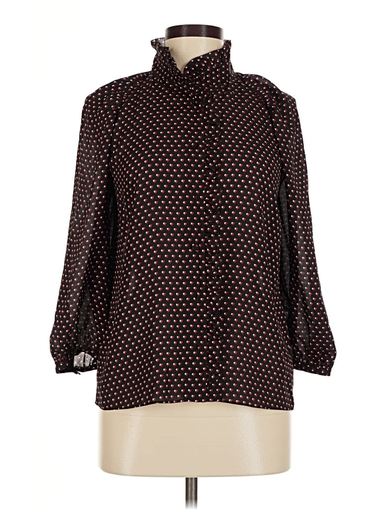 Pre-owned Frame 3/4 Sleeve Blouse In Brown
